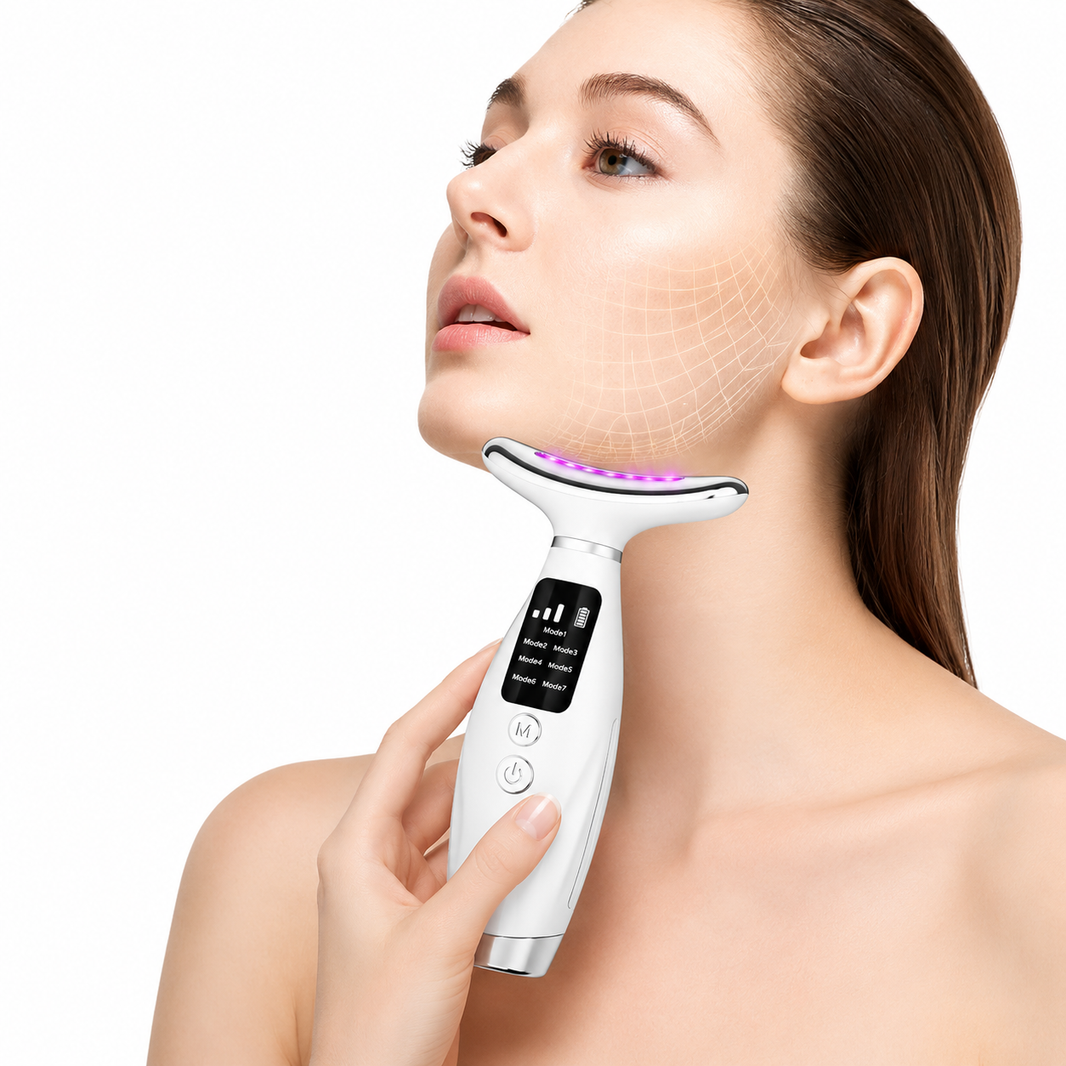 ManiGlow 7-Color LED Face & Neck Sonic Massager