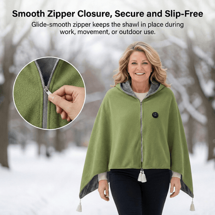Heated Shawl Blanket - 8-Zone USB Heating, Portable, Office & Camping