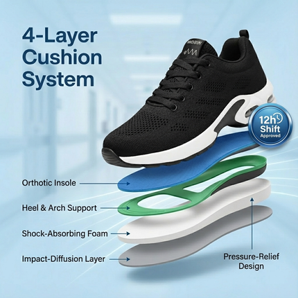 12-Hour Shift Women's Orthopedic Sneakers for Heel & Plantar Fasciitis