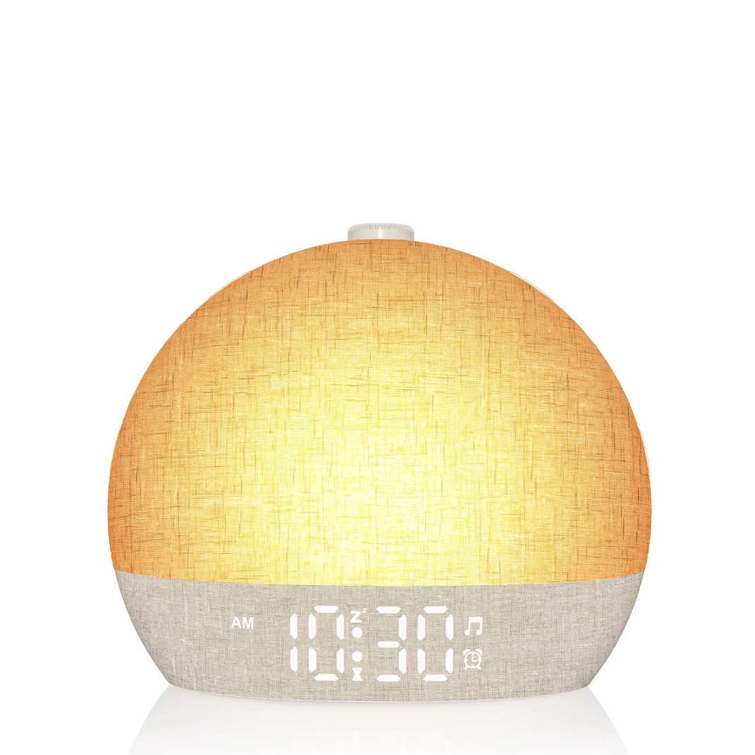 ManiRise Sunrise Alarm Clock with White Noise Sound & LED Night Light