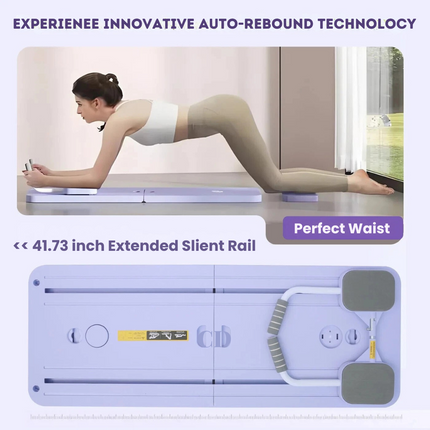 Foldable Pilates Board for Home Workouts - Reformer-Style Core Training