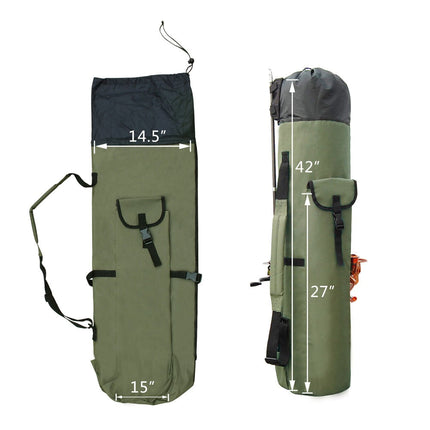 Fishing Rod Bag - Oxford Rod and Tackle Carry Case with Padded Strap