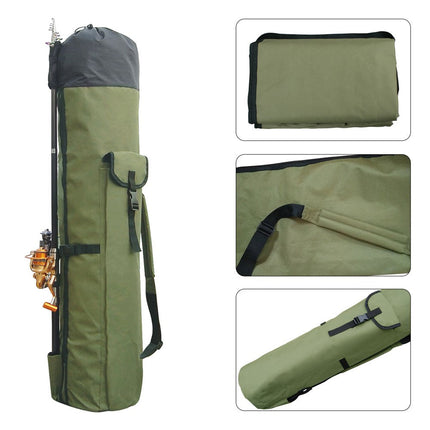 Fishing Rod Bag - Oxford Rod and Tackle Carry Case with Padded Strap