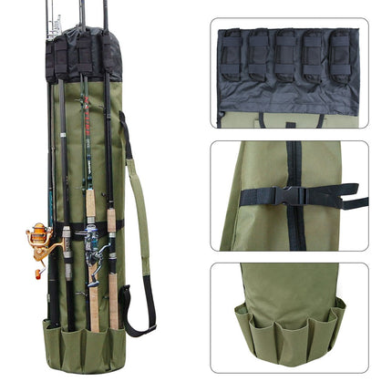 Fishing Rod Bag - Oxford Rod and Tackle Carry Case with Padded Strap