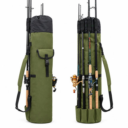 Fishing Rod Bag - Oxford Rod and Tackle Carry Case with Padded Strap