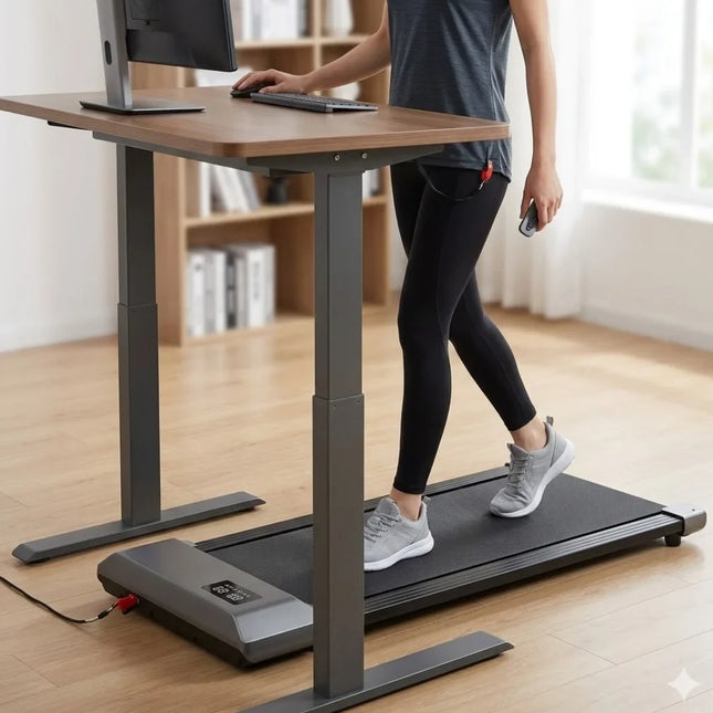 2 in 1 Portable Walking Treadmill - Home Cardio, Space-Saving Design