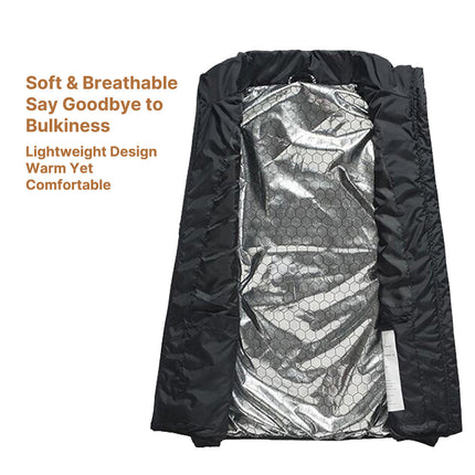 Heated Vest - Unisex, 3-Mode USB Powered Carbon Fiber, Windproof & Lightweight