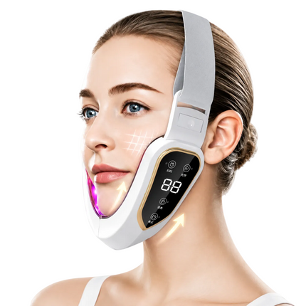 5-Color LED V-Line Facial Massager - 12-Gear Micro-Vibration Contouring