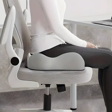 Ergonomic 3 Zone Seat Cushion - Coccyx Relief, Breathable Memory Foam