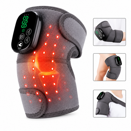 3-in-1 Heated & Red Light Joint Wrap Massager - 44-LED Joint Therapy