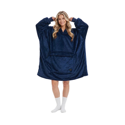 Heated Unisex Blanket Hoodie - USB-Powered, 3-Zone Flannel Warmth