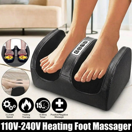 Electric Shiatsu Foot Massager with Heat - Bi-Directional Kneading Massager