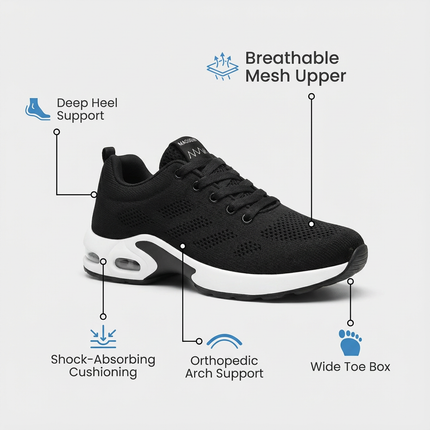 12-Hour Shift Women's Orthopedic Sneakers for Heel & Plantar Fasciitis