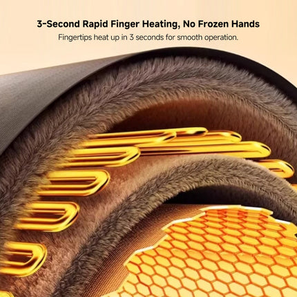 Rechargeable Touchscreen Heated Gloves - 1200mAh, 3 Heat Modes