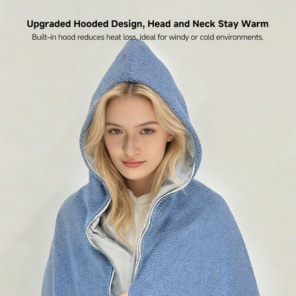 Graphene Heated Shawl - USB Powered, 15-Second Heat, Office & Home