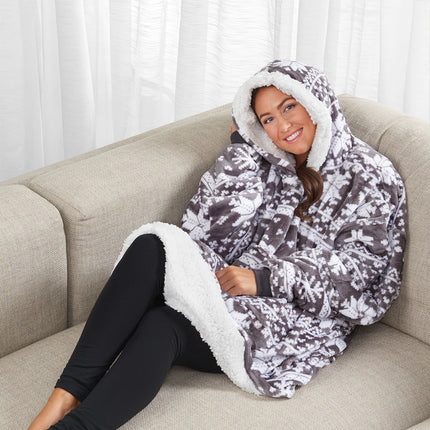 Oversized Wearable Blanket Hoodie - Hooded, Pocket, Loungewear for All