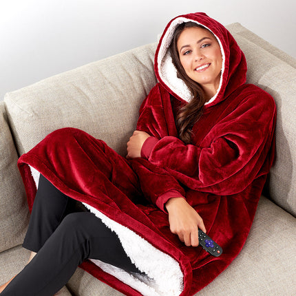 Oversized Wearable Blanket Hoodie - Hooded, Pocket, Loungewear for All