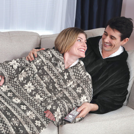 Oversized Wearable Blanket Hoodie - Hooded, Pocket, Loungewear for All