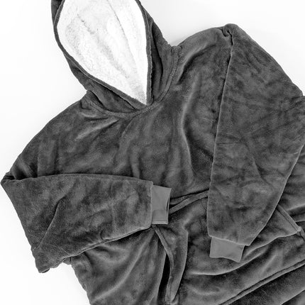 Oversized Wearable Blanket Hoodie - Hooded, Pocket, Loungewear for All