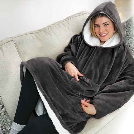 Oversized Wearable Blanket Hoodie - Hooded, Pocket, Loungewear for All