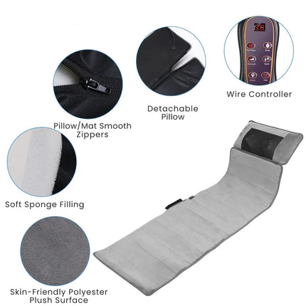 Heated Full Body Acupressure Massage Mat - 9-Mode Vibration Therapy Set