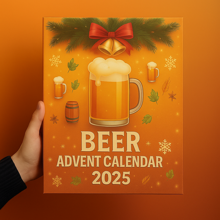 Beer Bottle Advent Calendar - 24 Resin Christmas Ornaments, Alcohol-Free