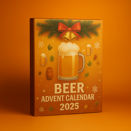 Beer Bottle Advent Calendar - 24 Resin Christmas Ornaments, Alcohol-Free