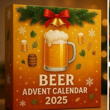 Beer Bottle Advent Calendar - 24 Resin Christmas Ornaments, Alcohol-Free