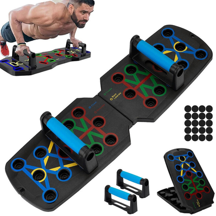 28-in-1 Push-Up Workout Board - Color-Coded Muscle-Targeting Handles