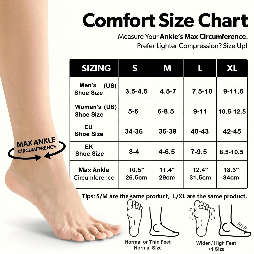 ManiGuard Ankle Compression Socks - 1 Pair