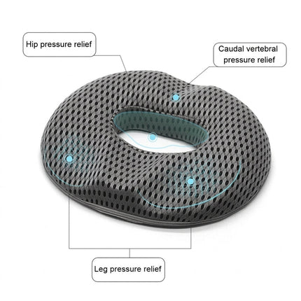 Ergonomic Memory Foam Seat Cushion - Tailbone & Sciatic Relief