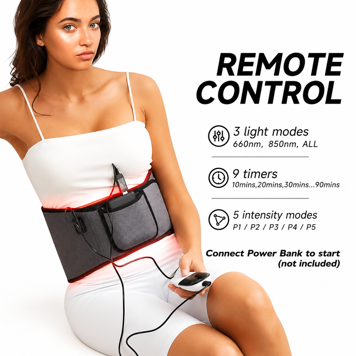 ManiAura Lite Dual Wavelength Red & Infrared Light Body Wrap Belt