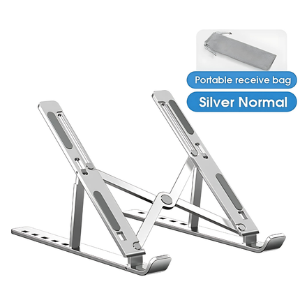Aluminum Adjustable Laptop Stand - Ergonomic, Foldable, Vented Design