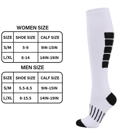 Double Compression Socks - 5-Pair Graduated Athletic Support Set