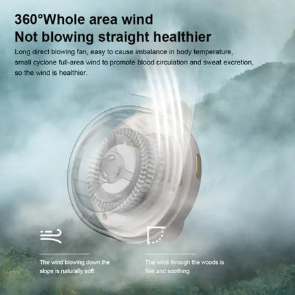 Bladeless Waist Clip Fan - Rechargeable Hands-Free Handheld Cooling Fan