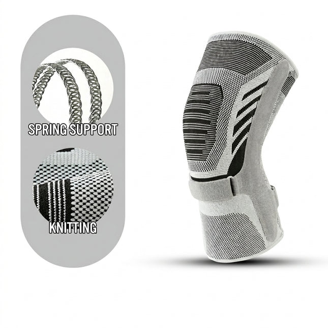 Double Strap Knee Brace - 1-Piece Silicone Patella Cushion Wrap
