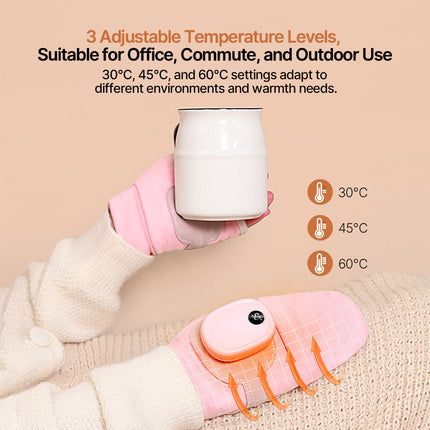Adjustable USB Powered Palm Heated Gloves - Cycling & Home Office, Quick Heat