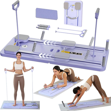 Foldable Pilates Board for Home Workouts - Reformer-Style Core Training