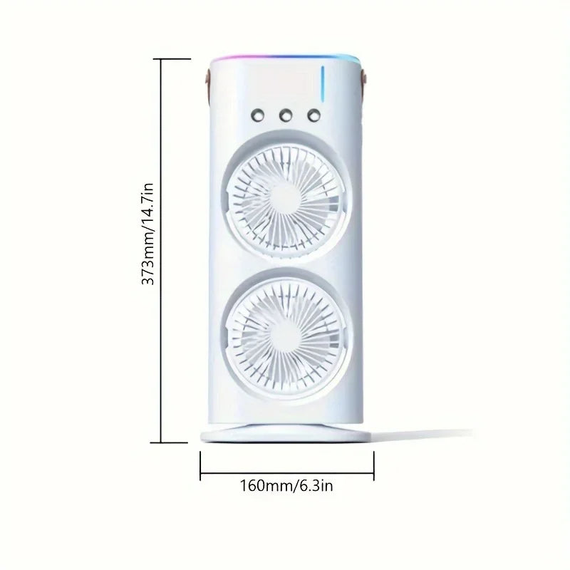 ManiFreeze Dual Head Mist Cooling Fan