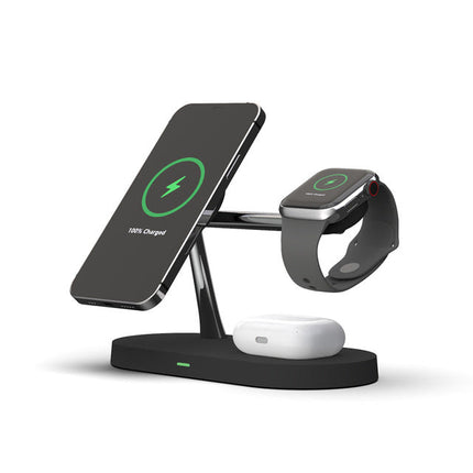 3-in-1 Wireless Charger Station - MagSafe Compatible Multi-Device Hub