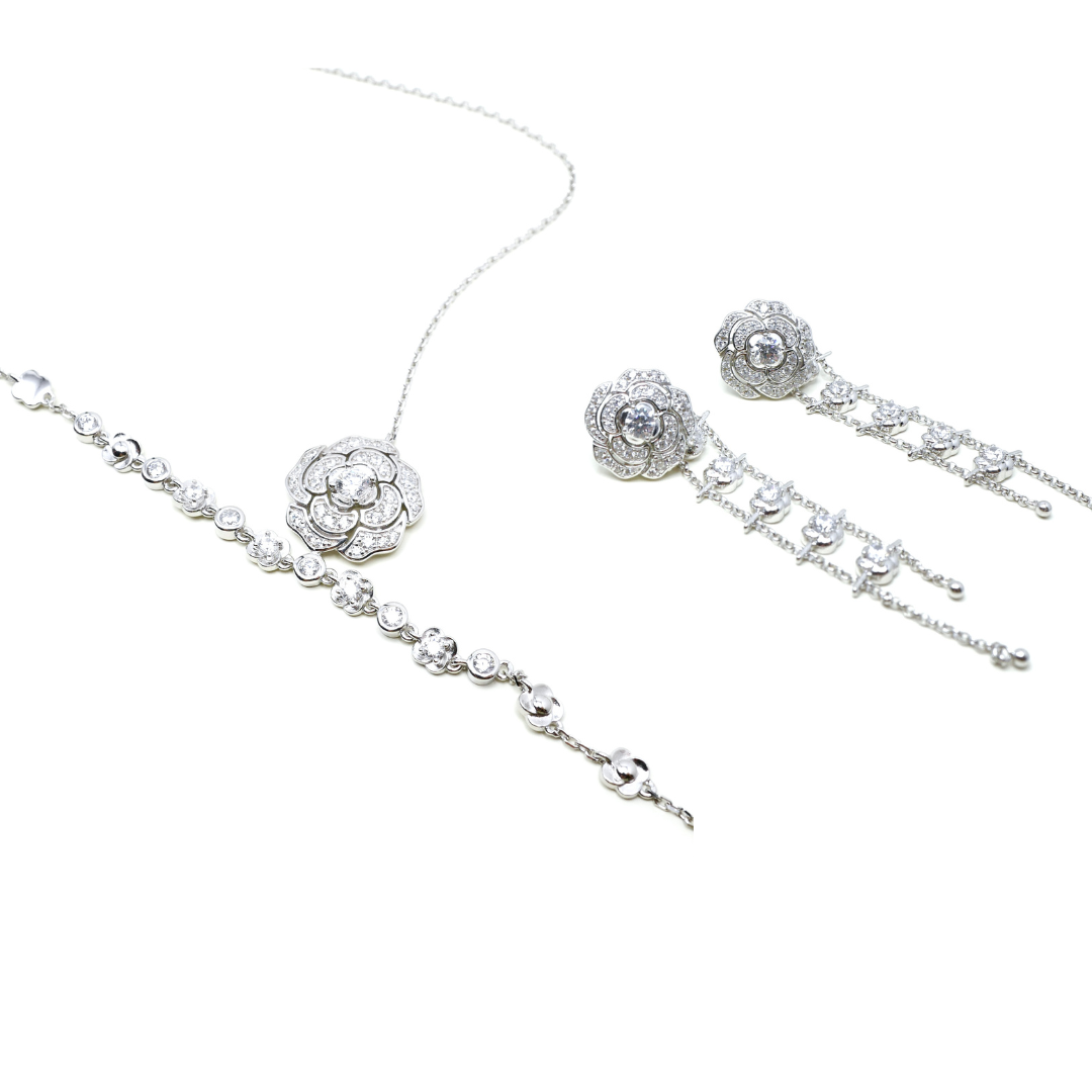 Suture Dual Earrings & Necklace