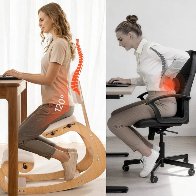Ergonomic Kneeling Chair Stool - Back Relief & Posture Support