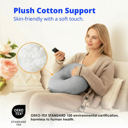 Pillow Tablet Stand - Plush Device Holder with 360 Rotating Arm, Tray