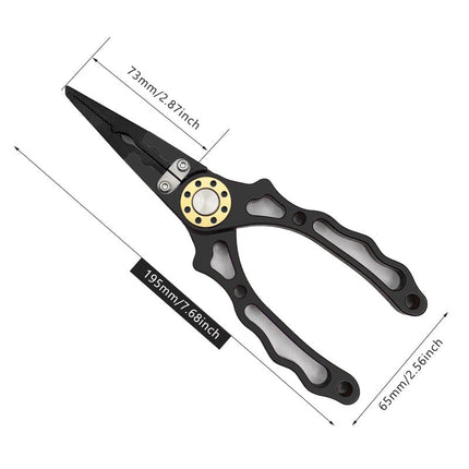 Fish Lip Gripper Pliers - Aluminum Fishing Pliers with Carbide Cutters