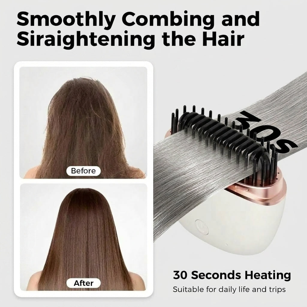 ManiSilk 2-in-1 Mini Hair Straightener & Styling Comb