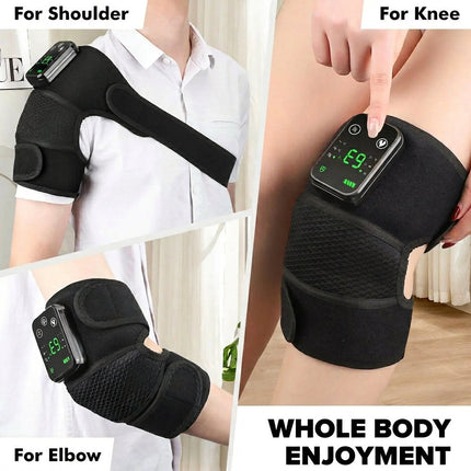 3-in-1 Heated & Vibrational Joint Wrap Massager - Knee, Shoulder & Elbow Relief