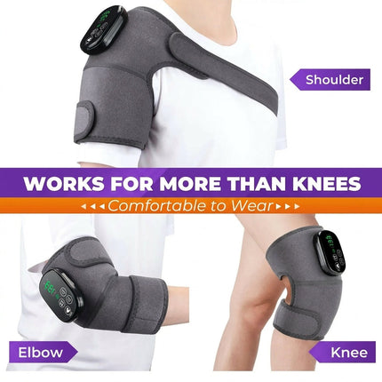 3-in-1 Heated & Red Light Joint Wrap Massager - 44-LED Joint Therapy