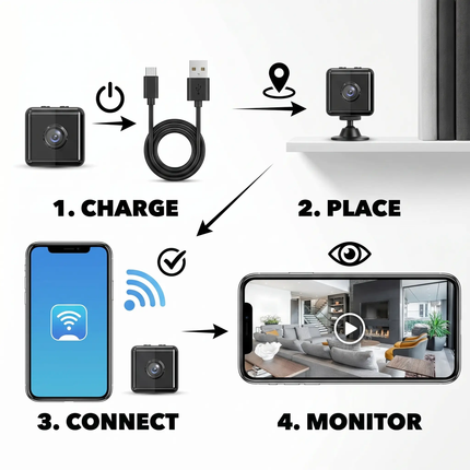 Home Security Camera - 1080P Wireless WiFi Camera, Night Vision, Outdoor