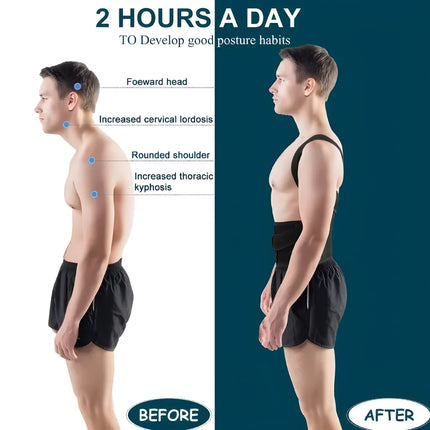 Unisex Adjustable Posture Trainer - Full-Spine Support, Tension System