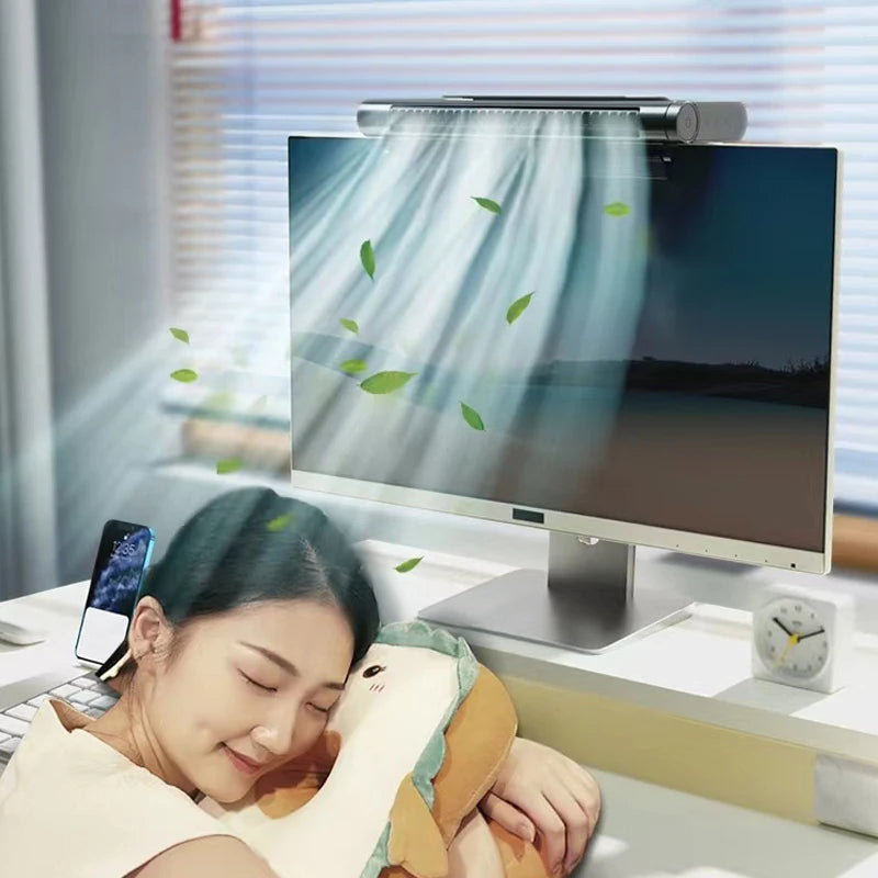ManiChill USB Bladeless Screen Fan With Eye-Protection Light